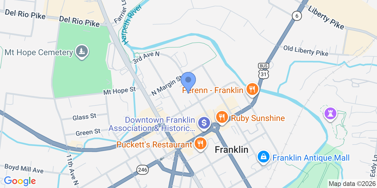 Map location for Tennessee Expungement Lawyer