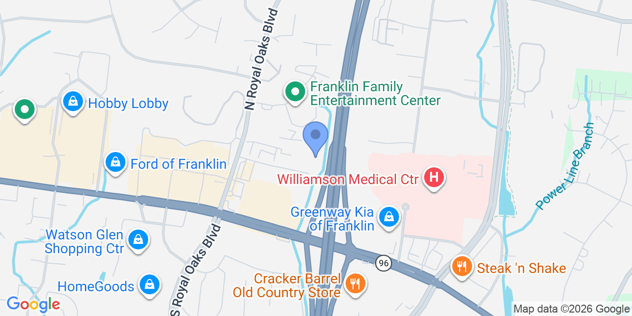 Map location for Middle Tennessee Family Law
