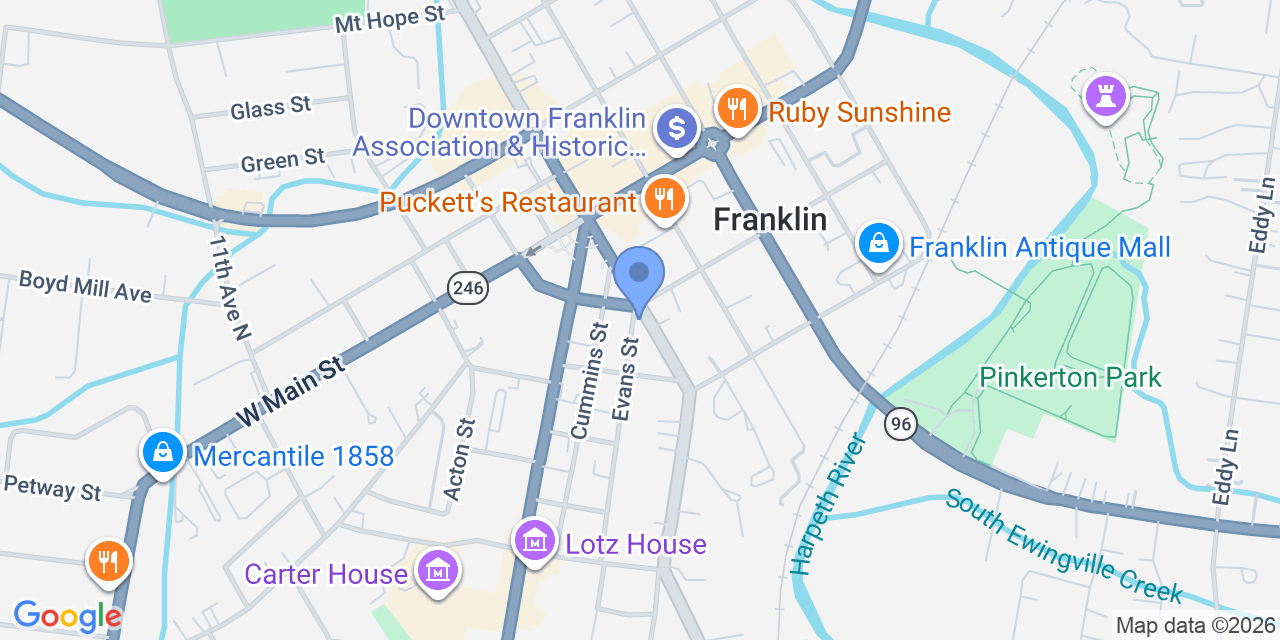 Map location for O'Brien Law PLLC
